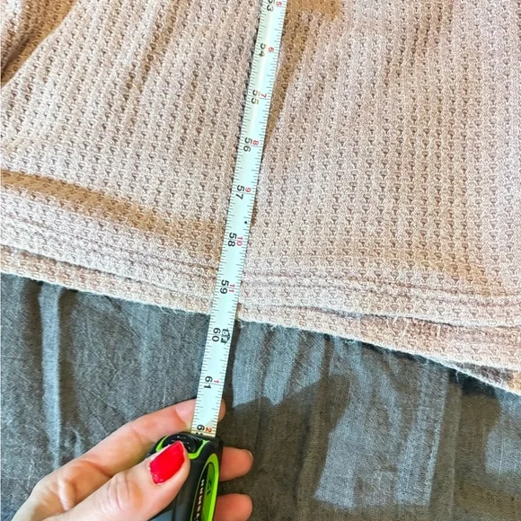 Free People Size Medium Marissa Henley Dress Maxi Waffle Knit - Picture 8 of 9